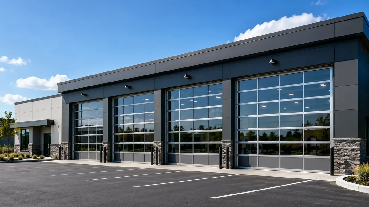 Commercial garage door illustration