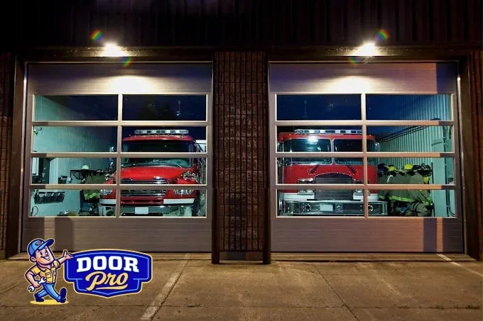 Commercial overhead garage door installed for a local business