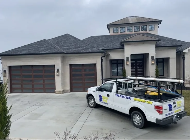 Completed residential garage door project in the Chattanooga area