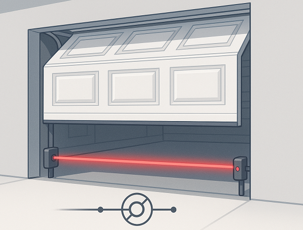 Electric eye for a garage door opener