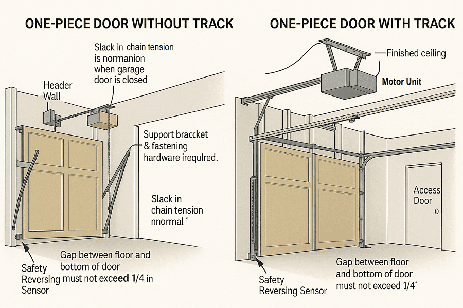 One Piece Track Type Hardware